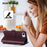 For iPhone 16e Butterfly Love Flower Multi-card Zipper Wallet Leather Phone Case(Dark Purple)