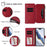 For iPhone 16e Butterfly Love Flower Multi-card Zipper Wallet Leather Phone Case(Wine Red)