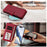 For iPhone 16e Butterfly Love Flower Multi-card Zipper Wallet Leather Phone Case(Wine Red)