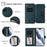 For iPhone 16e Butterfly Love Flower Multi-card Zipper Wallet Leather Phone Case(Dark Green)