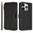 For iPhone 16 Pro Butterfly Love Flower Multi-card Zipper Wallet Leather Phone Case(Black)