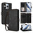 For iPhone 16 Pro Butterfly Love Flower Multi-card Zipper Wallet Leather Phone Case(Black)