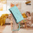 For iPhone 15 Butterfly Love Flower Multi-card Zipper Wallet Leather Phone Case(Mint Green)