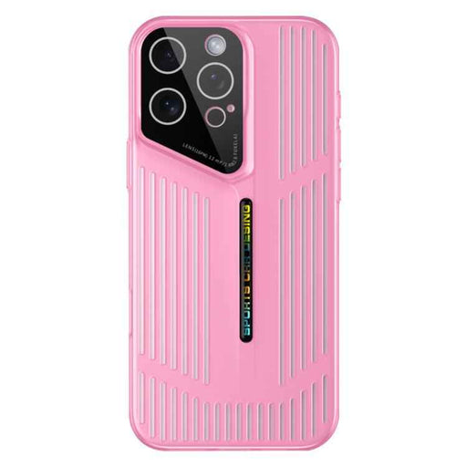 For iPhone 16 Pro Cooling Frosted Translucent Hollow Heat Dissipation Phone Case(Light Red)