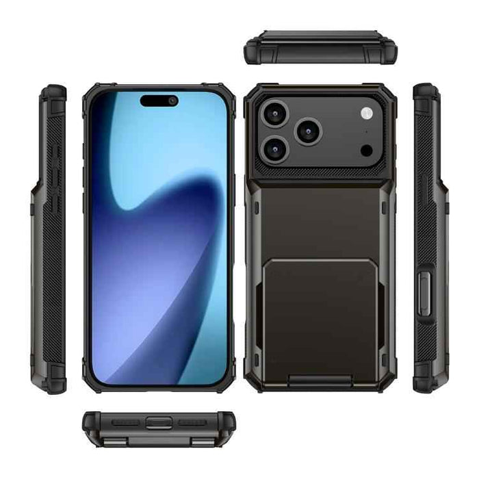 For iPhone 17 Pro Max Scratch-Resistant Shockproof Heavy Duty Rugged Armor Phone Case(Blue)