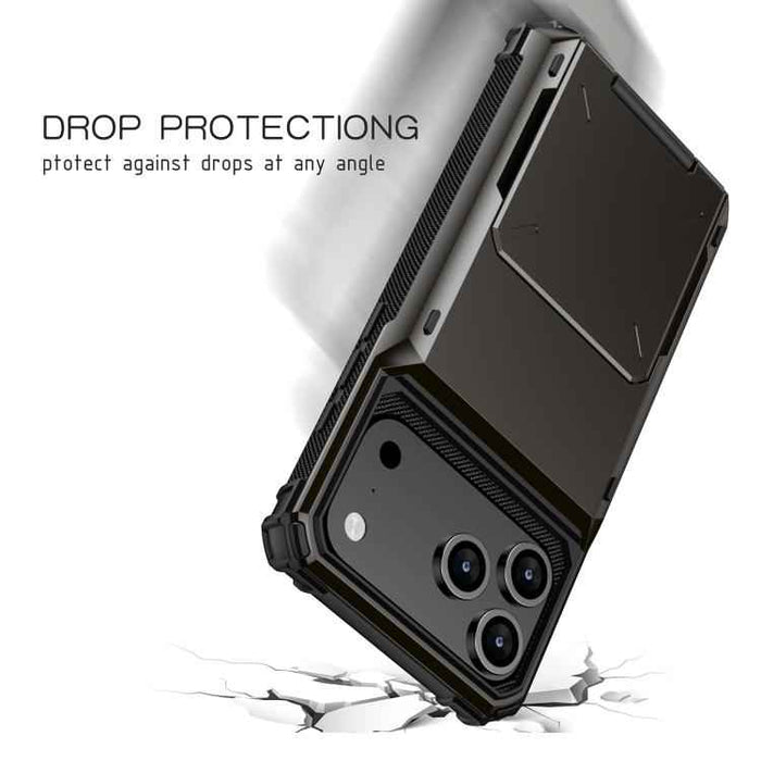 For iPhone 17 Pro Max Scratch-Resistant Shockproof Heavy Duty Rugged Armor Phone Case(Rose Gold)