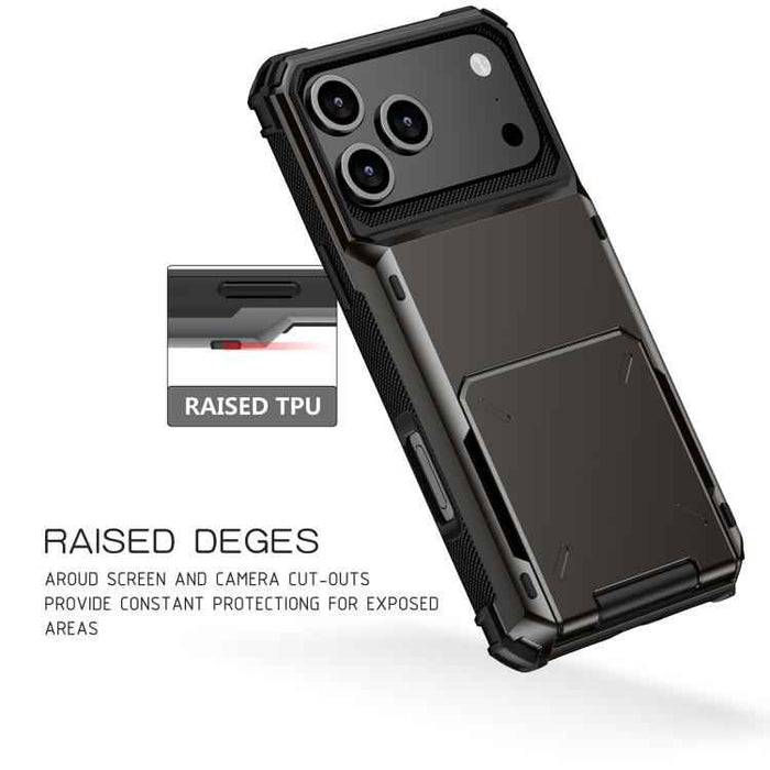 For iPhone 17 Pro Max Scratch-Resistant Shockproof Heavy Duty Rugged Armor Phone Case(Blue)