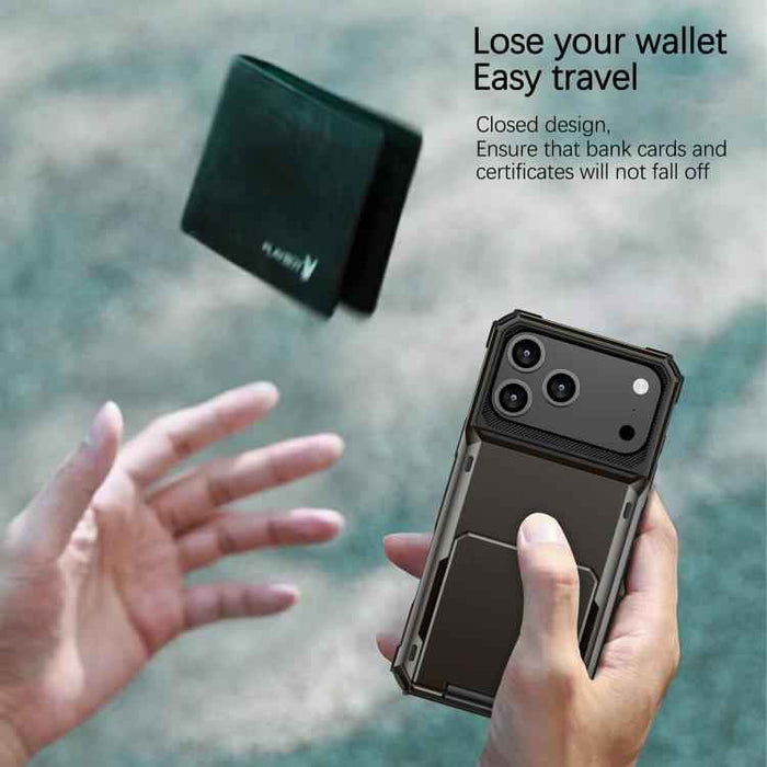 For iPhone 17 Pro Max Scratch-Resistant Shockproof Heavy Duty Rugged Armor Phone Case(Rose Gold)