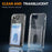 For iPhone 16e Crystal Clear Card Slot PC Hybrid TPU Phone Case(Transparent)