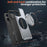 For iPhone 16 Pro Metal 360 Degree Rotation Holder MagSafe Phone Case(Grey)