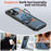 For iPhone 16 Pro Metal 360 Degree Rotation Holder MagSafe Phone Case(Navy Blue)