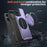 For iPhone 16 Pro Metal 360 Degree Rotation Holder MagSafe Phone Case(Purple)