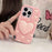 For iPhone 15 3D Heart Holder Silicone Phone Case(Pink)