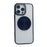 For iPhone 16 Pro Semi-Transparent 360 Rotation Holder MagSafe Phone Case(Black)