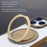 For iPhone 16 Pro Semi-Transparent 360 Rotation Holder MagSafe Phone Case(Desert Gold)