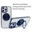 For iPhone 15 Semi-Transparent 360 Rotation Holder MagSafe Phone Case(Black)