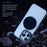For iPhone 15 Semi-Transparent 360 Rotation Holder MagSafe Phone Case(Black)