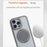 For iPhone 15 Semi-Transparent 360 Rotation Holder MagSafe Phone Case(Grey)