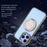 For iPhone 15 Semi-Transparent 360 Rotation Holder MagSafe Phone Case(Desert Gold)