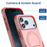 For iPhone 17 Pro Max Armor Magsafe Holder PC Hybrid TPU Phone Case(Pink)