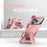 For iPhone 17 Pro Max Armor Magsafe Holder PC Hybrid TPU Phone Case(Pink)