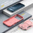 For iPhone 17 Pro Max Armor Magsafe Holder PC Hybrid TPU Phone Case(Pink)