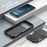 For iPhone 17 Pro Max Armor Magsafe Holder PC Hybrid TPU Phone Case(Black)