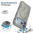 For iPhone 17 Pro Max Armor Magsafe Holder PC Hybrid TPU Phone Case(Grey)