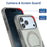 For iPhone 17 Pro Max Armor Magsafe Holder PC Hybrid TPU Phone Case(Grey)