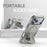 For iPhone 17 Pro Max Armor Magsafe Holder PC Hybrid TPU Phone Case(Grey)