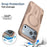 For iPhone 17 Pro Max Armor Magsafe Holder PC Hybrid TPU Phone Case(Desert Gold)