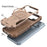 For iPhone 17 Pro Max Armor Magsafe Holder PC Hybrid TPU Phone Case(Desert Gold)
