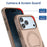 For iPhone 17 Pro Max Armor Magsafe Holder PC Hybrid TPU Phone Case(Desert Gold)