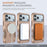 For iPhone 17 Pro Max Armor Magsafe Holder PC Hybrid TPU Phone Case(Desert Gold)