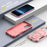 For iPhone 17 Armor Magsafe Holder PC Hybrid TPU Phone Case(Pink)