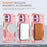 For iPhone 17 Armor Magsafe Holder PC Hybrid TPU Phone Case(Pink)