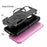 For iPhone 17 Armor Magsafe Holder PC Hybrid TPU Phone Case(Black)