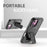 For iPhone 17 Armor Magsafe Holder PC Hybrid TPU Phone Case(Black)