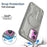 For iPhone 17 Armor Magsafe Holder PC Hybrid TPU Phone Case(Grey)