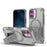 For iPhone 17 Armor Magsafe Holder PC Hybrid TPU Phone Case(Grey)