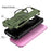 For iPhone 17 Armor Magsafe Holder PC Hybrid TPU Phone Case(Army Green)