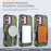 For iPhone 17 Armor Magsafe Holder PC Hybrid TPU Phone Case(Army Green)