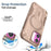 For iPhone 17 Armor Magsafe Holder PC Hybrid TPU Phone Case(Desert Gold)