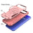 For iPhone 17 Air Armor Magsafe Holder PC Hybrid TPU Phone Case(Pink)