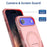 For iPhone 17 Air Armor Magsafe Holder PC Hybrid TPU Phone Case(Pink)