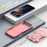 For iPhone 17 Air Armor Magsafe Holder PC Hybrid TPU Phone Case(Pink)