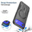 For iPhone 17 Air Armor Magsafe Holder PC Hybrid TPU Phone Case(Black)