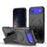 For iPhone 17 Air Armor Magsafe Holder PC Hybrid TPU Phone Case(Black)