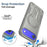 For iPhone 17 Air Armor Magsafe Holder PC Hybrid TPU Phone Case(Grey)