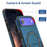 For iPhone 17 Air Armor Magsafe Holder PC Hybrid TPU Phone Case(Dark Blue)